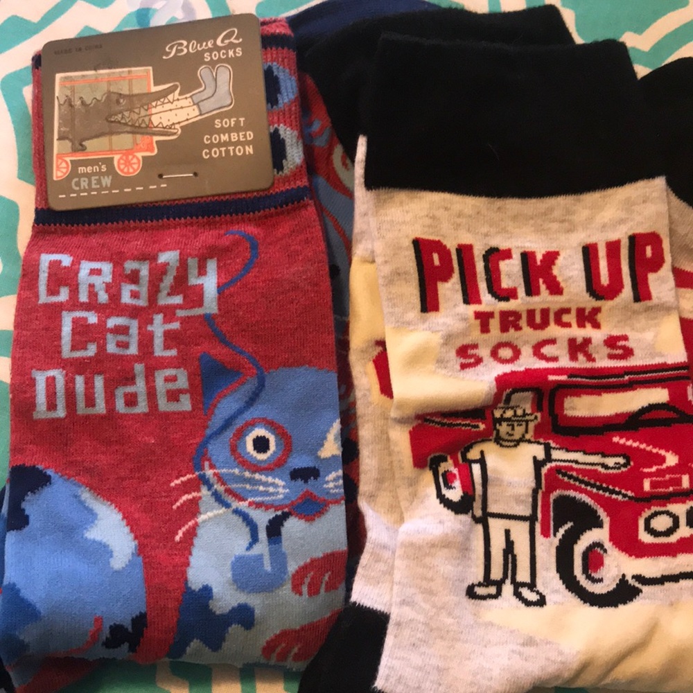 TWO pairs of Funny socks size 7-12 sold as a set